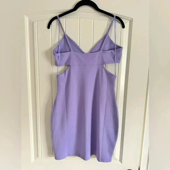 NWT Susana Monaco Cutout Side String Thin Strap Mini Dress Provence Purple, L - Picture 7 of 12